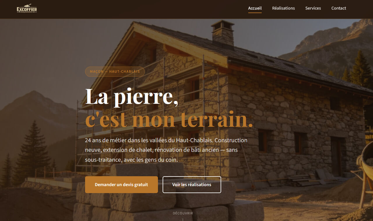 Site vitrine maçon Chablais