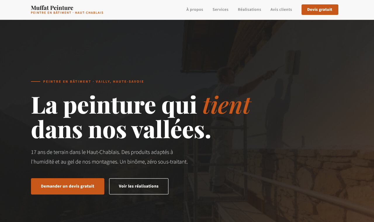 Site vitrine peintre vallées chablaisiennes