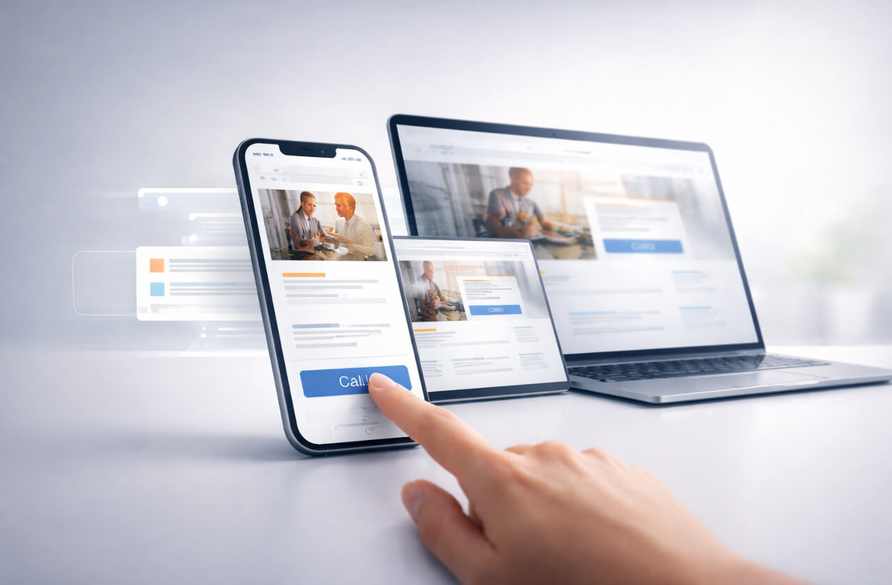 Site vitrine responsive mobile pour artisans